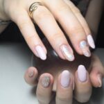 Delicate manicure on the hands